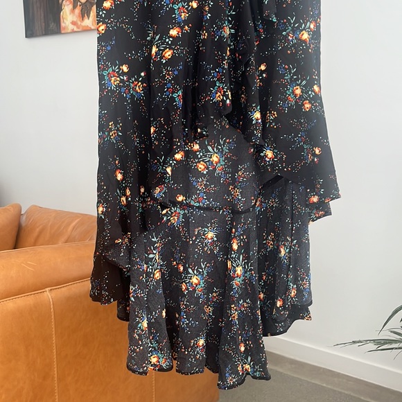 Sandro Paris Wrap Floral Print Asymmetrical Skirt - Picture 3 of 7